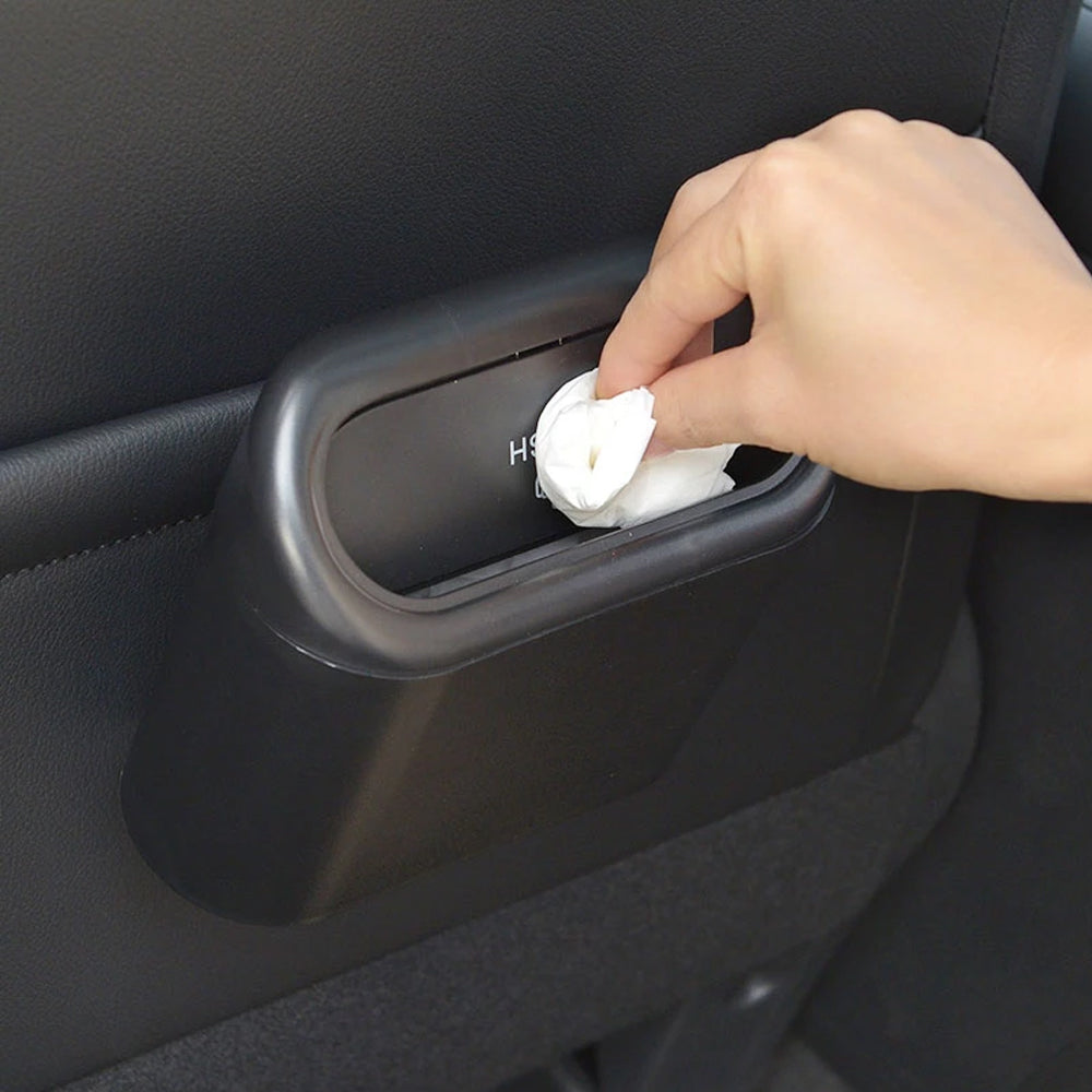 Cubo de basura para coche con tapa