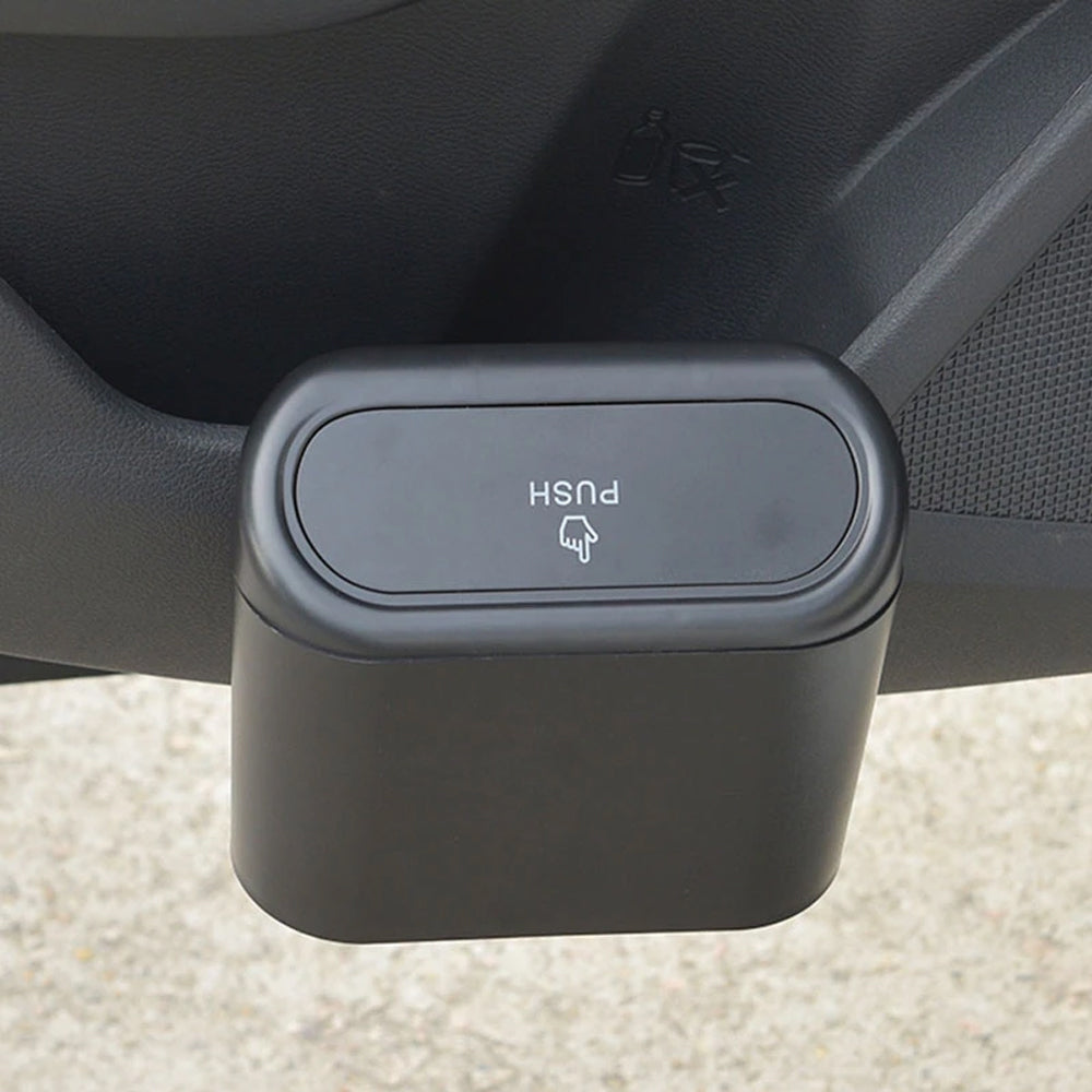 Cubo de basura para coche con tapa