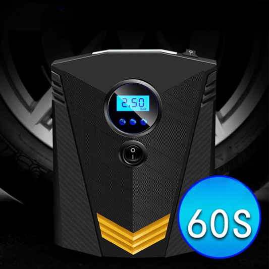 Bärbar Luftkompressor Bil/Motorcykel/Cykel – Cigarettändare 12V + Digital Skärm