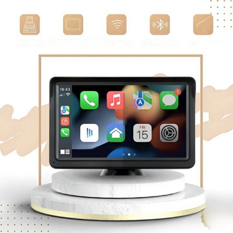 Samochodowy system multimedialny - ekran HD i bezprzewodowy CarPlay