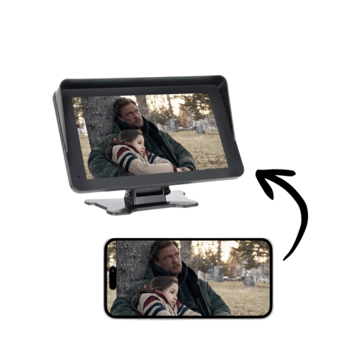 Multimedialny ekran samochodowy — CarPlay i Android Auto bezprzewodowo