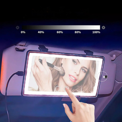 Lustro LED do Osłony Słonecznej w Samochodzie – Regulowane i Ładowalne Oświetlenie