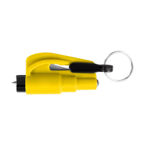 Compact Security Tool — Window Breaker & Seat Belt Cutter