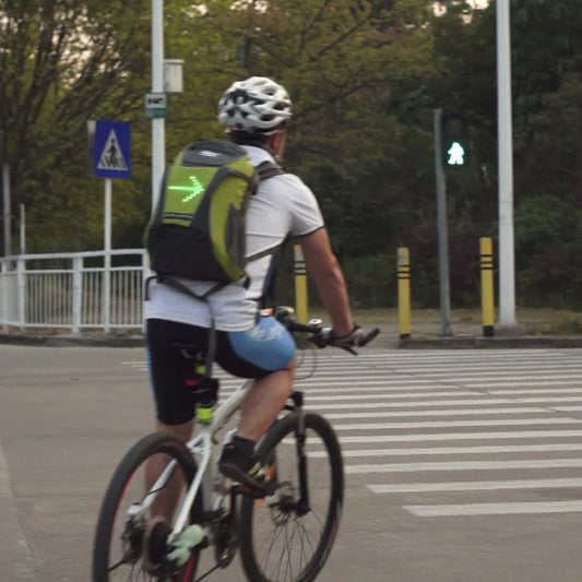 Ryggsäck LED-signalering med fjärrkontroll