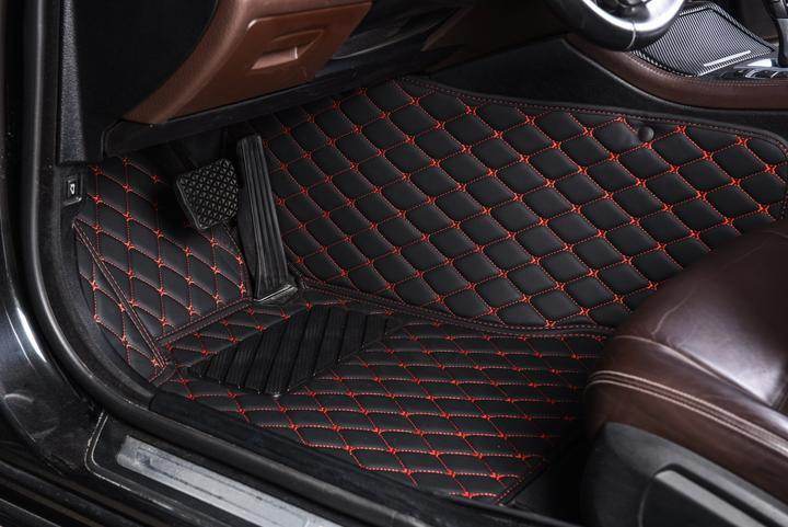 Waterdichte Auto Vloermatten – Sportstijl Zwart & Rood