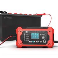 Intelligens Autós Akkumulátor Töltő 12V/24V - LCD Kijelző & Automatikus Védelem 