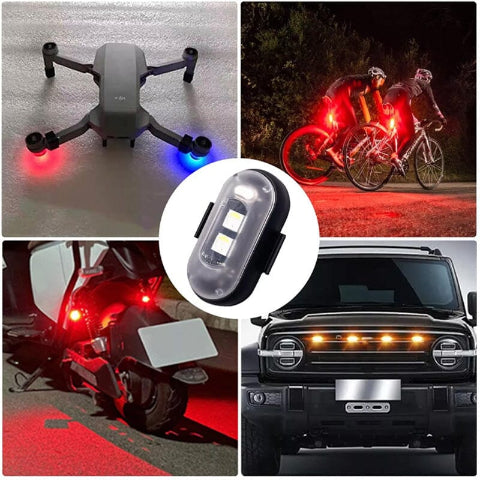 Lumină LED Anti-Coliziune – Ciclism și Motociclism 