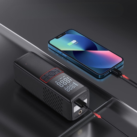 ポータブルエアコンプレッサー160PSI — コンパクトで持ち運びが簡単 