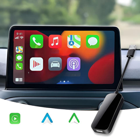 Universell trådløs biladapter — Enkel å bruke med CarPlay og Android Auto 