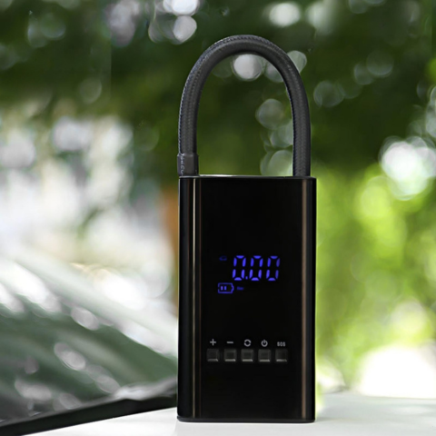Mini Kompressor Bærbar – LED-display og justerbart tryk 