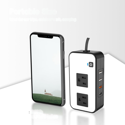 Auto napájecí měnič – rychlé síťové zásuvky a USB porty 