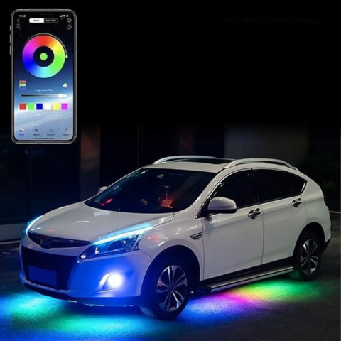 LED neon kit pre auto — Multicolorové osvetlenie spodnej časti 