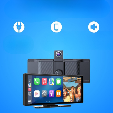 Schermo Auto Multifunzionale – Supporto per Telecamera di Retromarcia e Controllo Vocale 