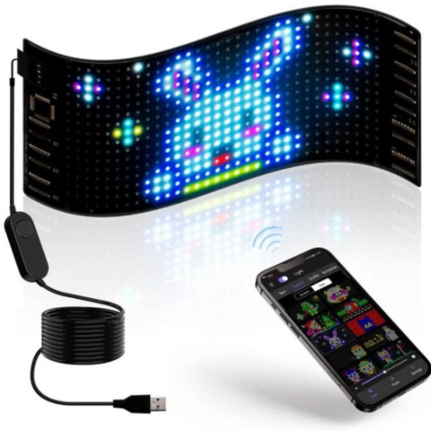LED-skjerm for bil – Tilpassede meldinger og emojis 