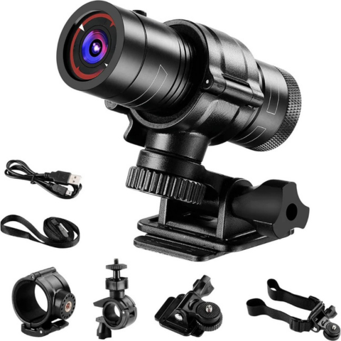 Waterdichte Camera Voor Stuur En Helm – Ideaal Voor Fietsen En Motor 