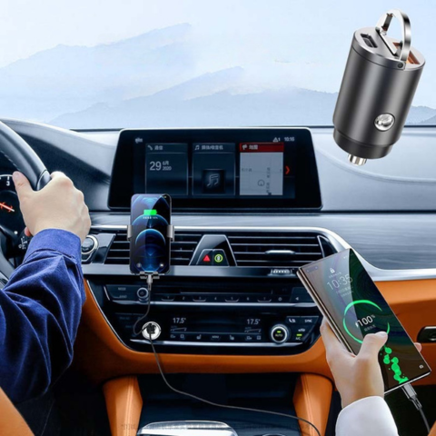 USB Auto Oplader Adapter – Compacte Sigarettenaansteker Plug 