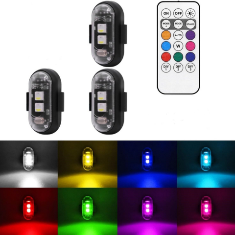 Lumină LED Anti-Coliziune – Ciclism și Motociclism 