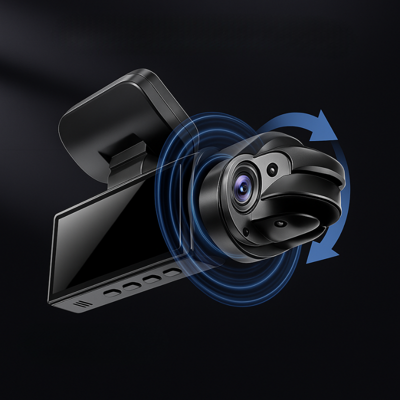 Dashcam Dubbel Full HD Bil - Nattvision + Inre Kamera 