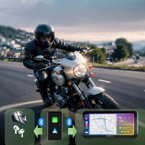 Moto 6.3" CarPlay Display - Modern Interface & Safe Driving