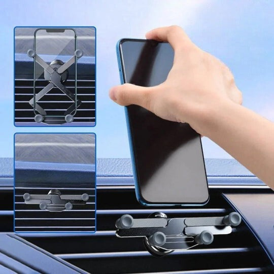 Tuki Puhelin Auto Ilmastointiritilä – 360° Kierto & Automaattinen Lukitus 