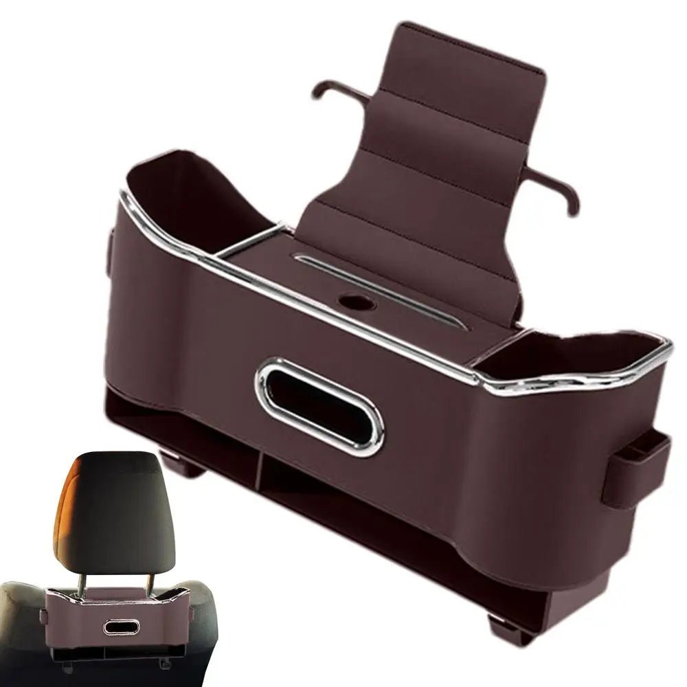 フックと収納ボックス付きリアシートオーガナイザー - スペースの最適化と車の整頓