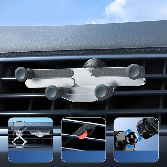 Tuki Puhelin Auto Ilmastointiritilä – 360° Kierto & Automaattinen Lukitus 